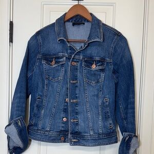 Talbots Classic Blue Denim Jacket Medium Wash Size S